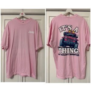 Jeep Blossom Pink T-Shirt Ducks It’s A Jeep Thing Back Graphic Unisex 2XL